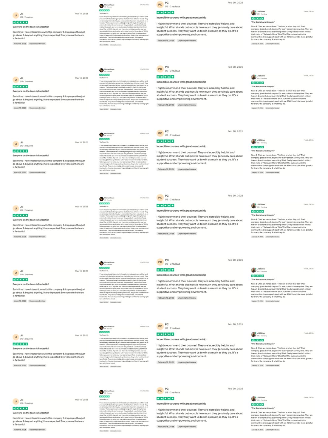 TrustPilot reviews
